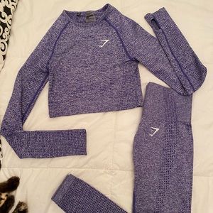 GYMSHARK Purple Seamless Set